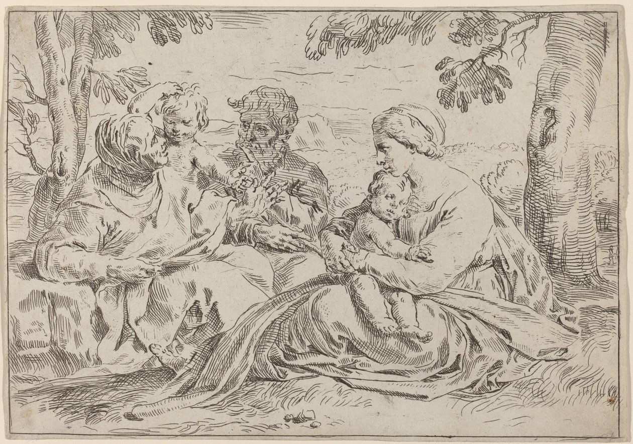 La Sacra Famiglia da Simone Cantarini