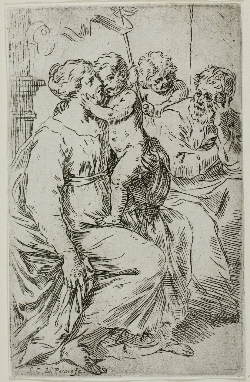 La Sacra Famiglia da Simone Cantarini