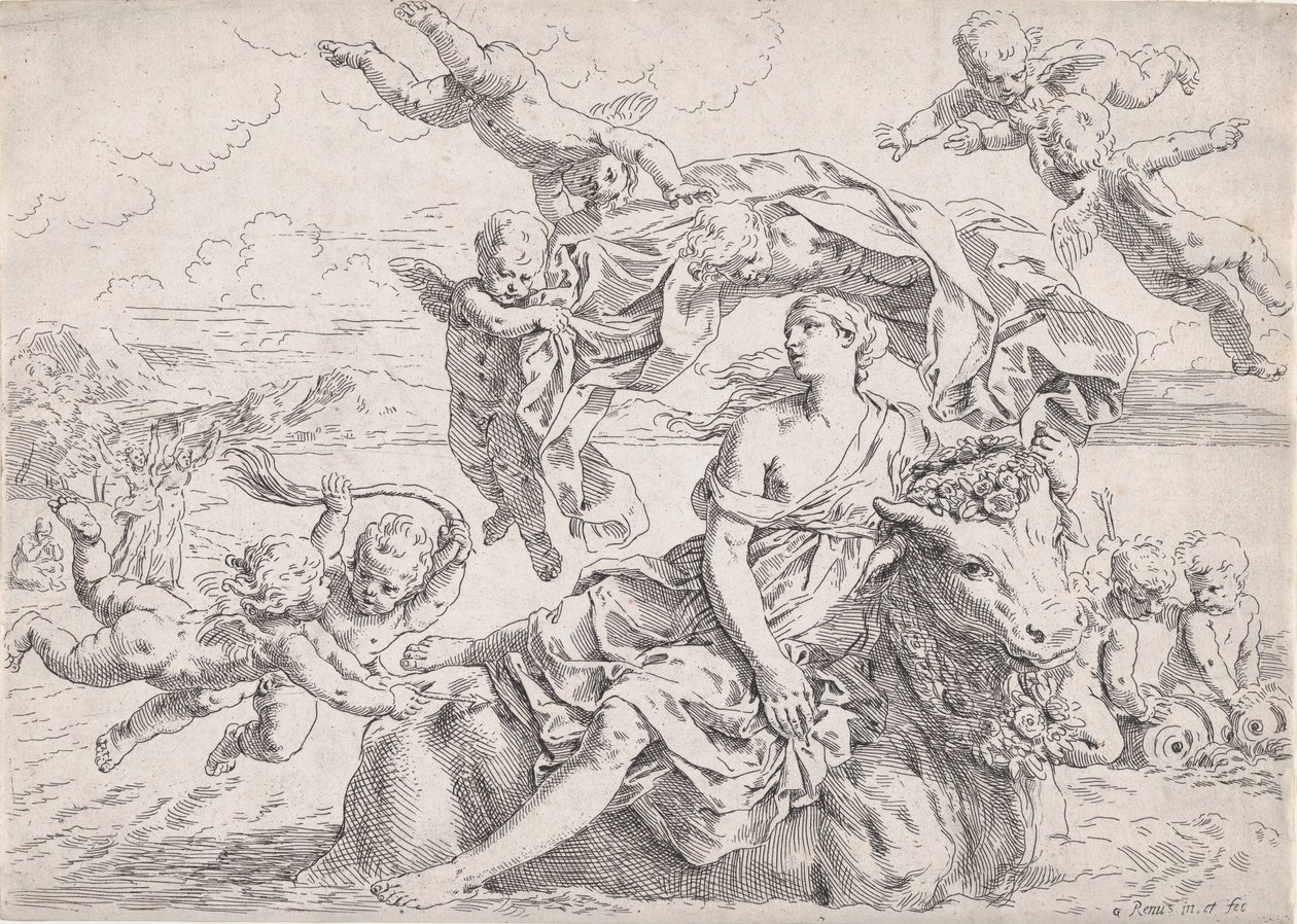Il ratto di Europa, dopo Reni, ca. 1636 da Simone Cantarini