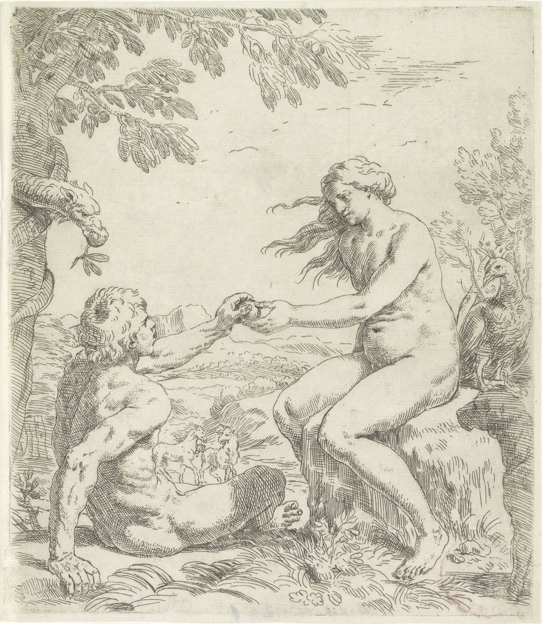 Tentazione di Adamo da Simone Cantarini