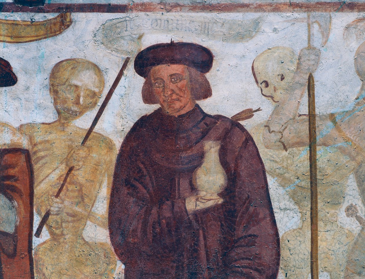 La morte con il dottore (dettaglio) da Simone II Baschenis