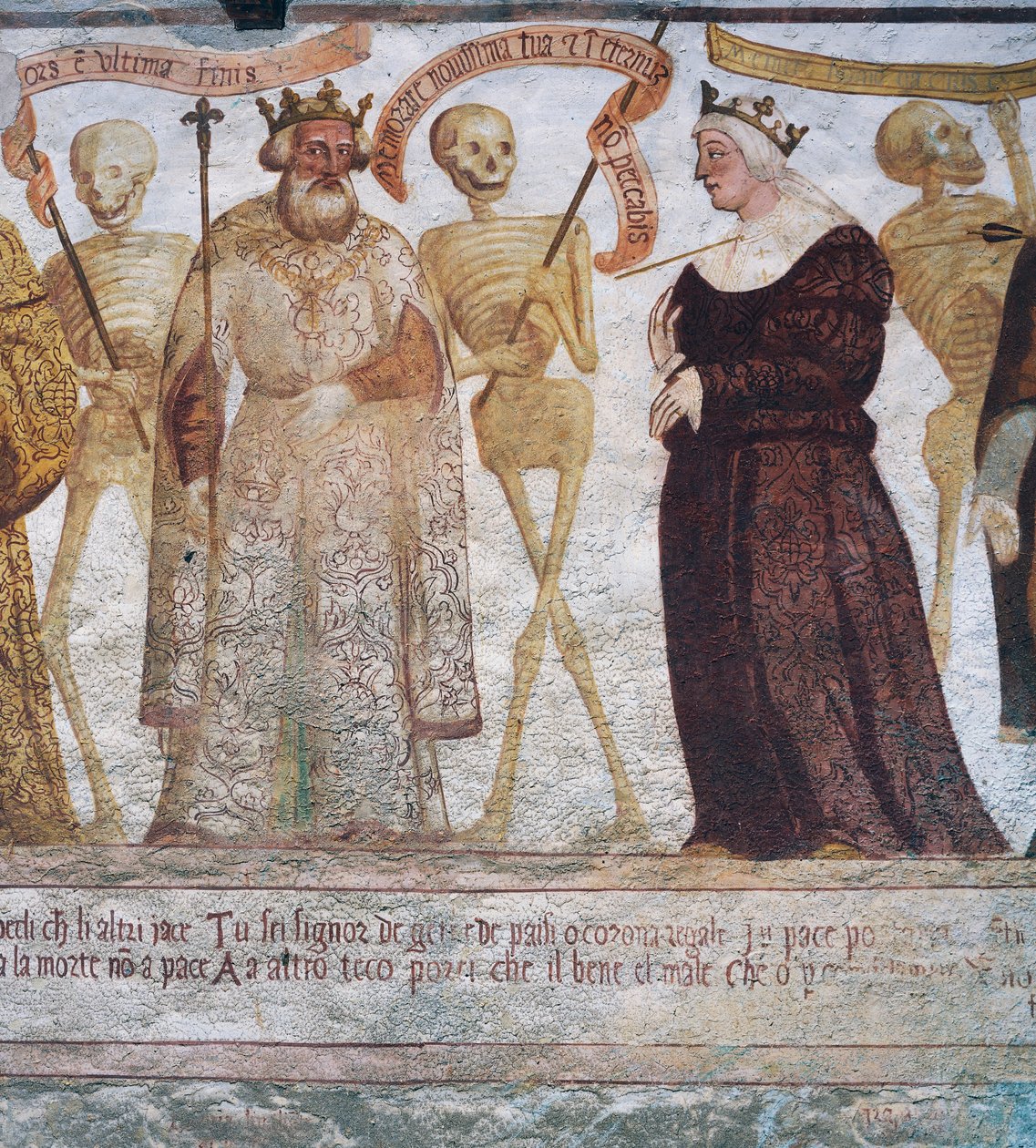 Morte con il re e la regina (dettaglio) da Simone II Baschenis
