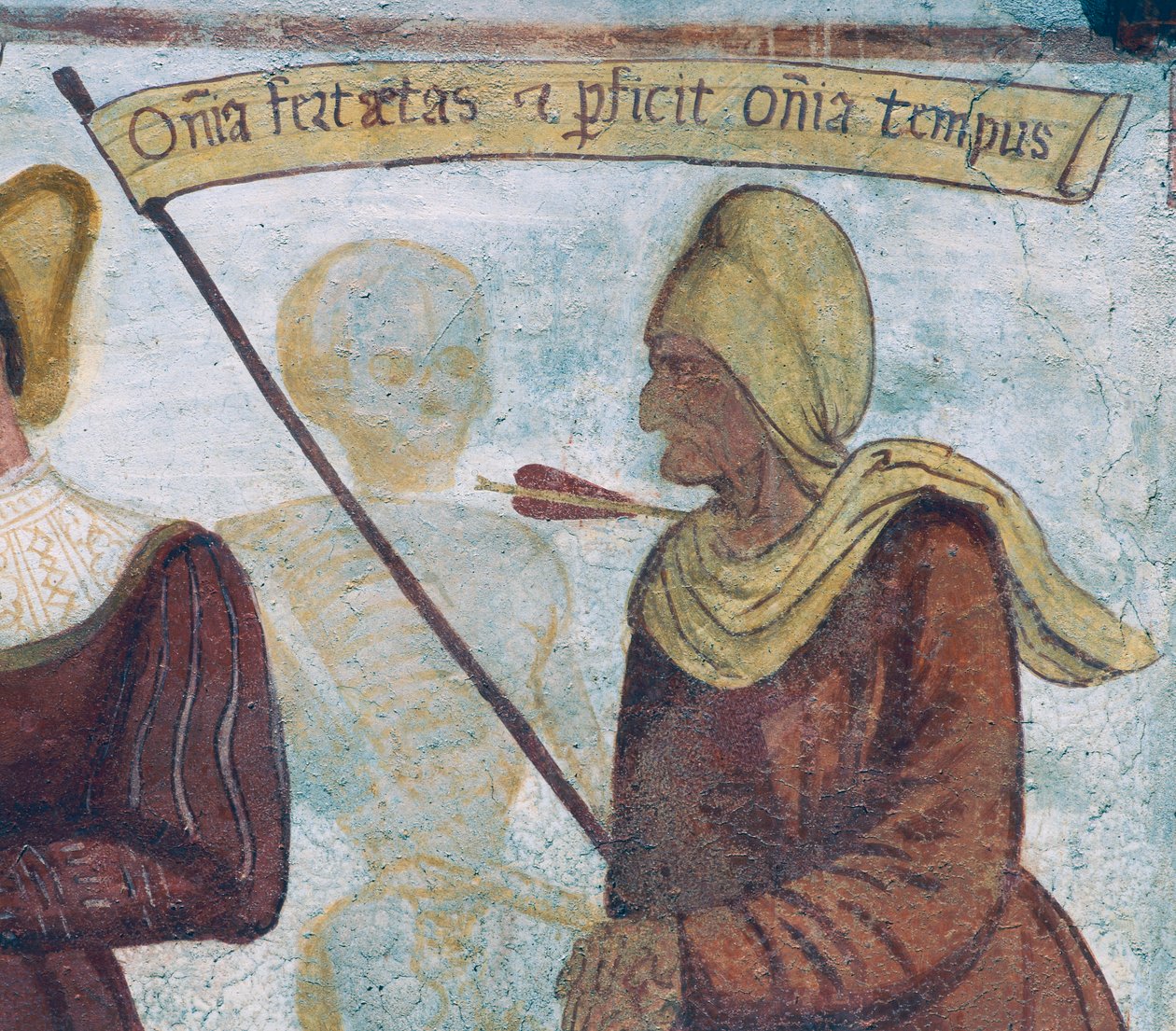 La morte con la vecchia (dettaglio) da Simone II Baschenis