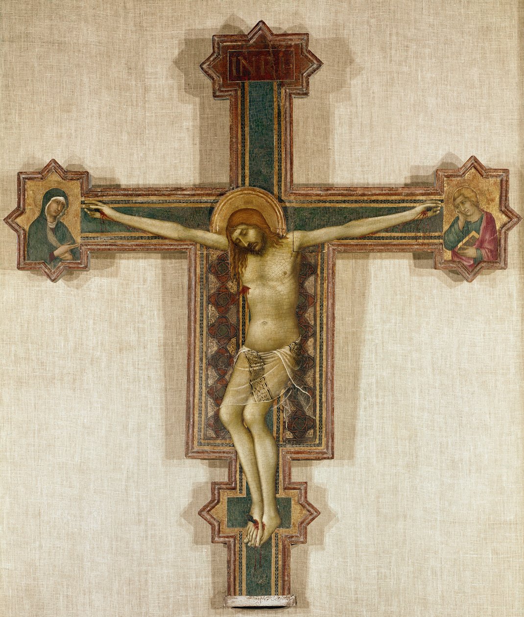 Crocifisso con la Vergine Maria e San Giovanni Evangelista da Simone Martini