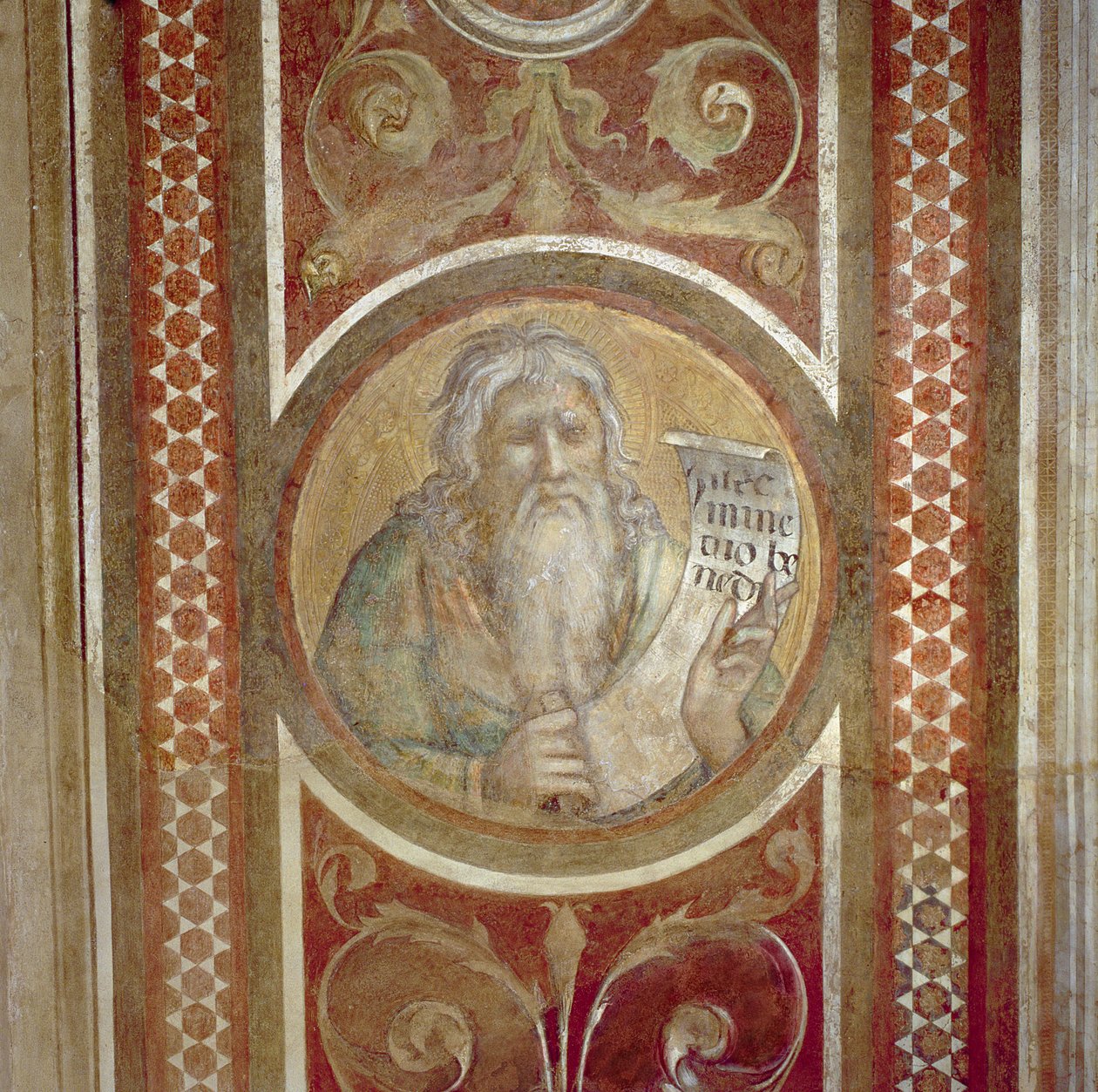 Maestà: Abramo, dettaglio della cornice da Simone Martini
