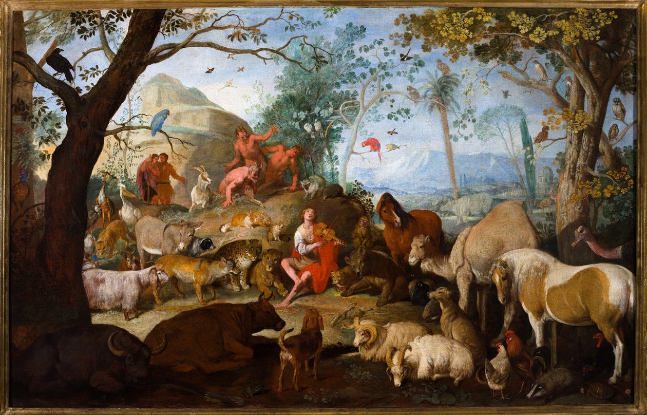 Orfeo che incanta gli animali con la musica da Sinibaldo Scorza
