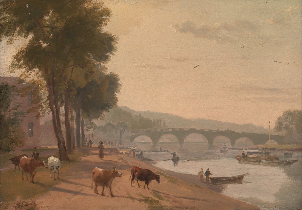 Veduta del ponte di Richmond, sul Tamigi da Sir Augustus Wall Callcott