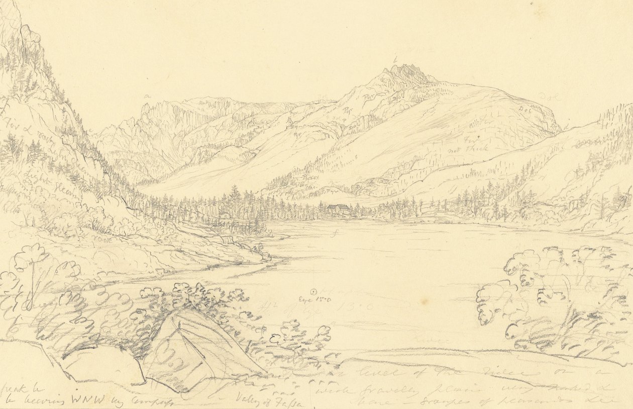 Valle di Fassa da Opposite Gries da Sir John Frederick William Herschel