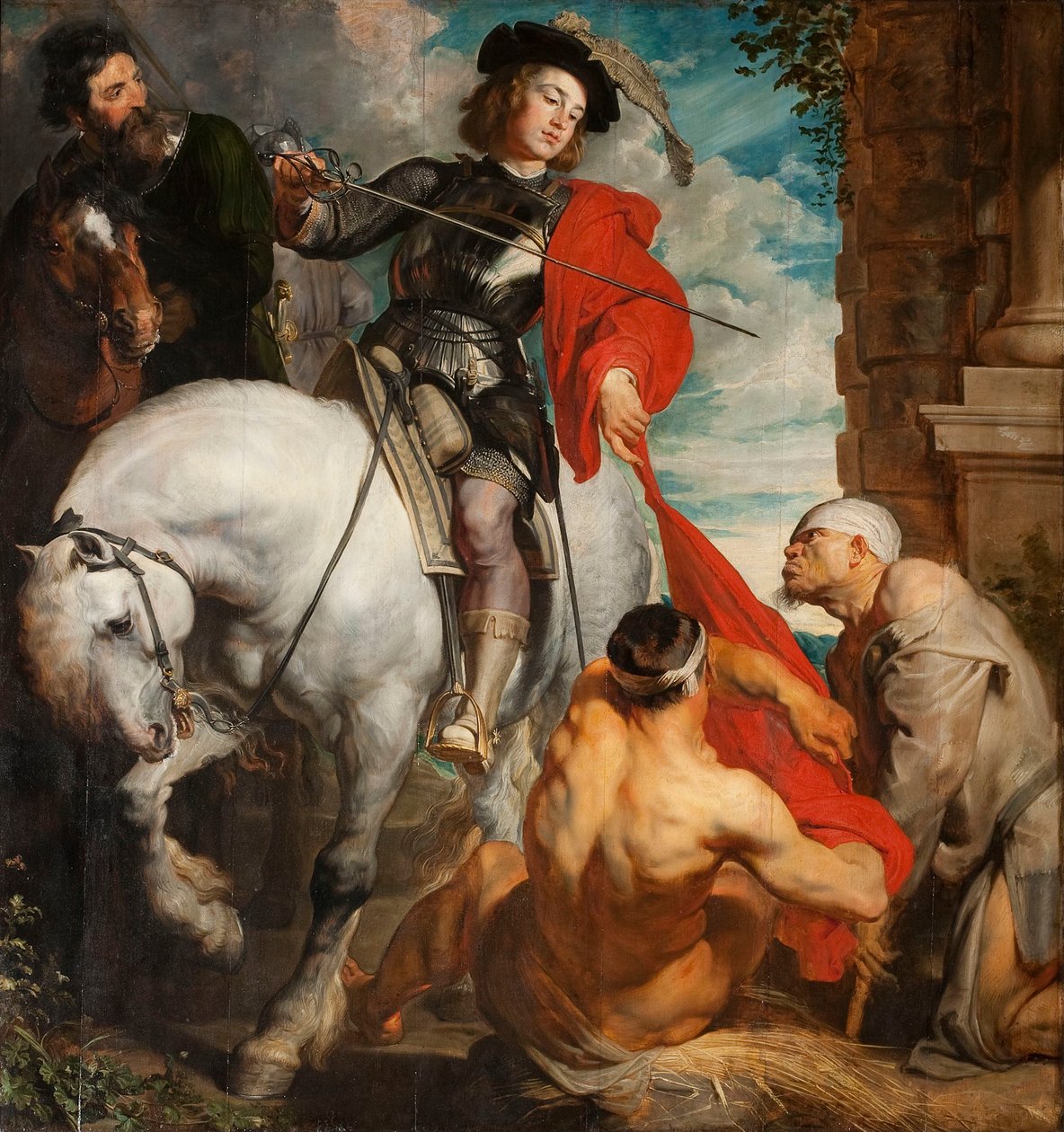 San Martino che condivide il suo mantello da Sir Anthony van Dyck