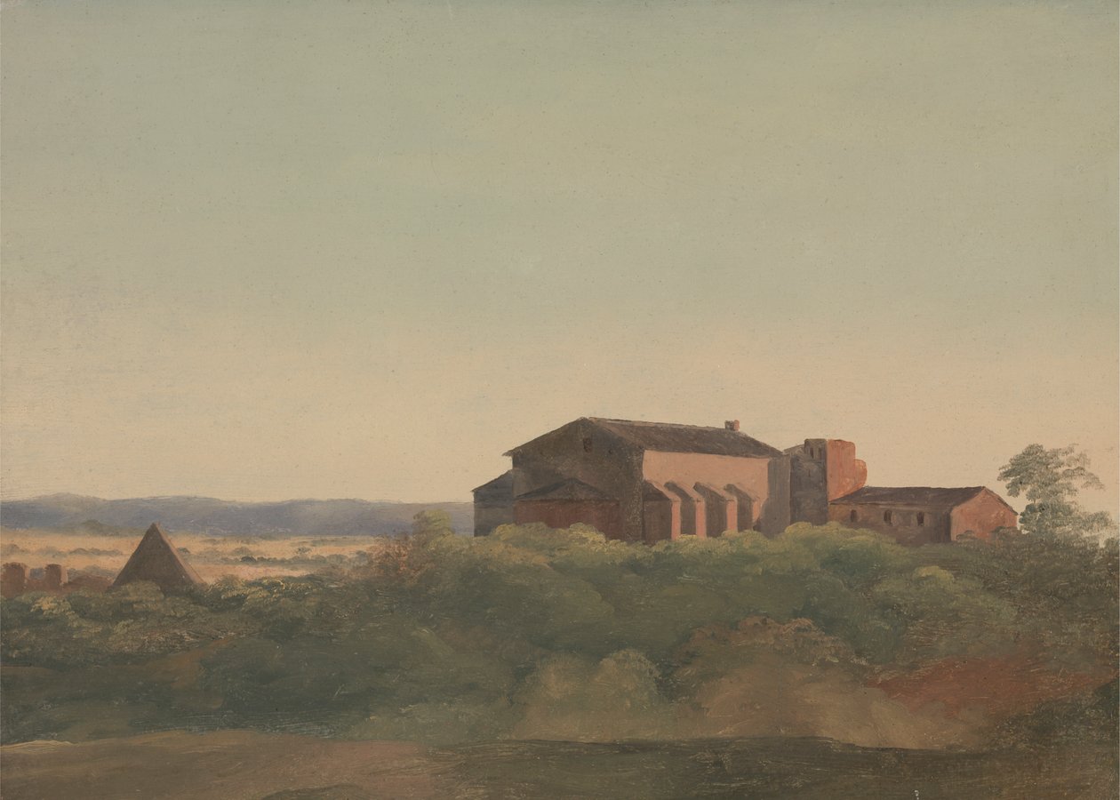 Veduta della chiesa di S. Sabina e della piramide di Cestio, Roma da Sir Charles Lock Eastlake