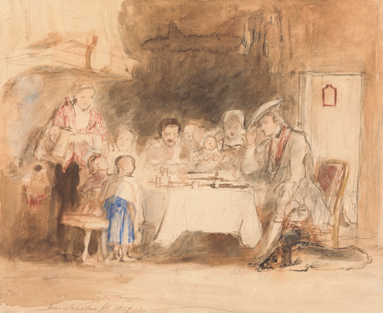 Preghiera prima del pasto da Sir David Wilkie
