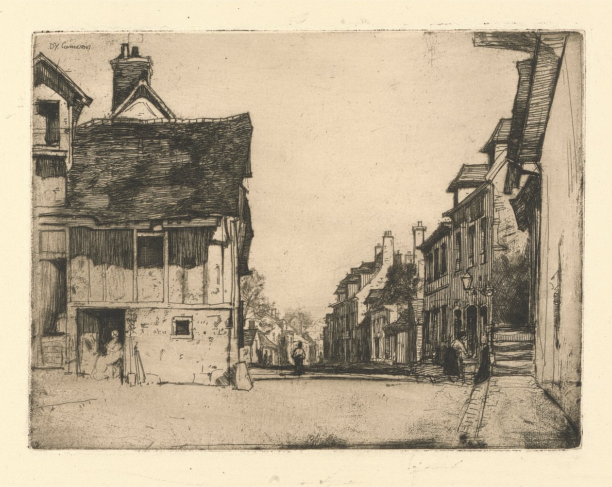 R. 359. Un Villaggio Normanno da Sir David Young Cameron