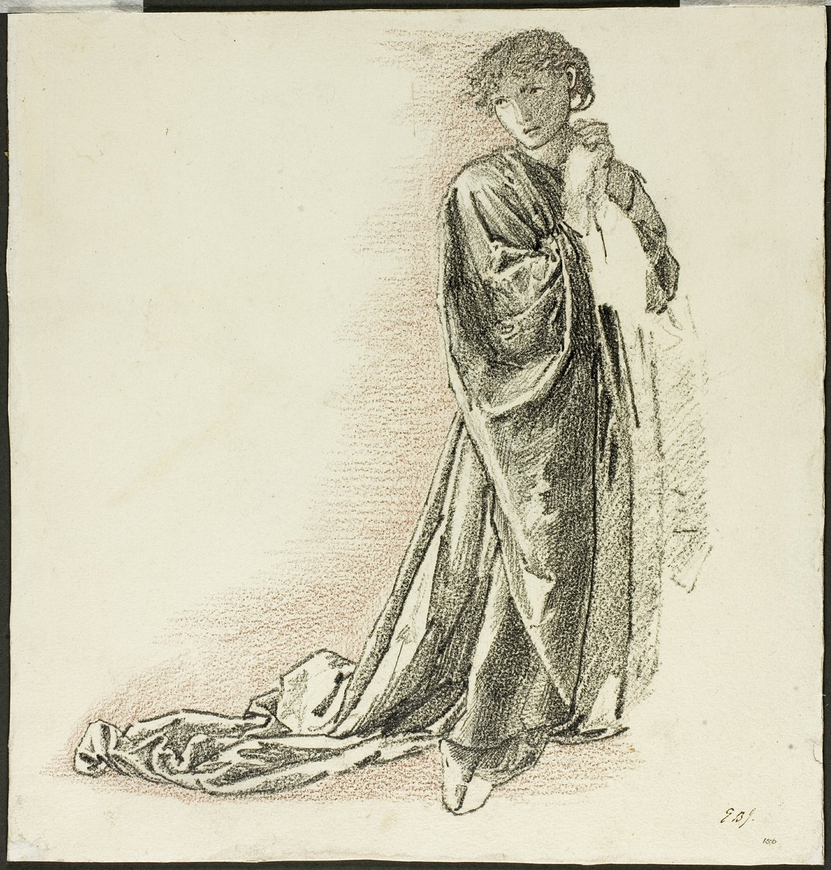 Figura inginocchiata drappeggiata da Sir Edward Burne Jones