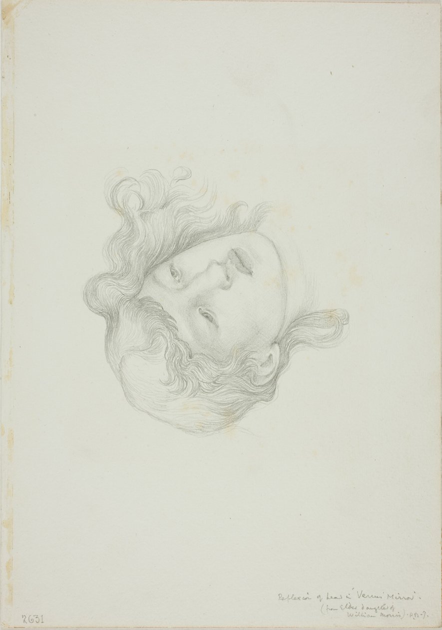 Riflessione della testa, studio per Specchio di Venere da Sir Edward Burne Jones