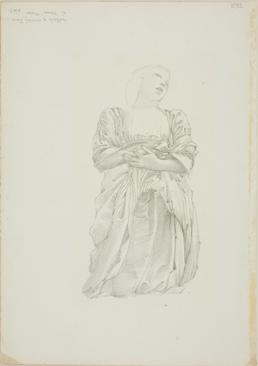 Riflessione di figura femminile inginocchiata, studio per Lo specchio di Venere da Sir Edward Burne Jones