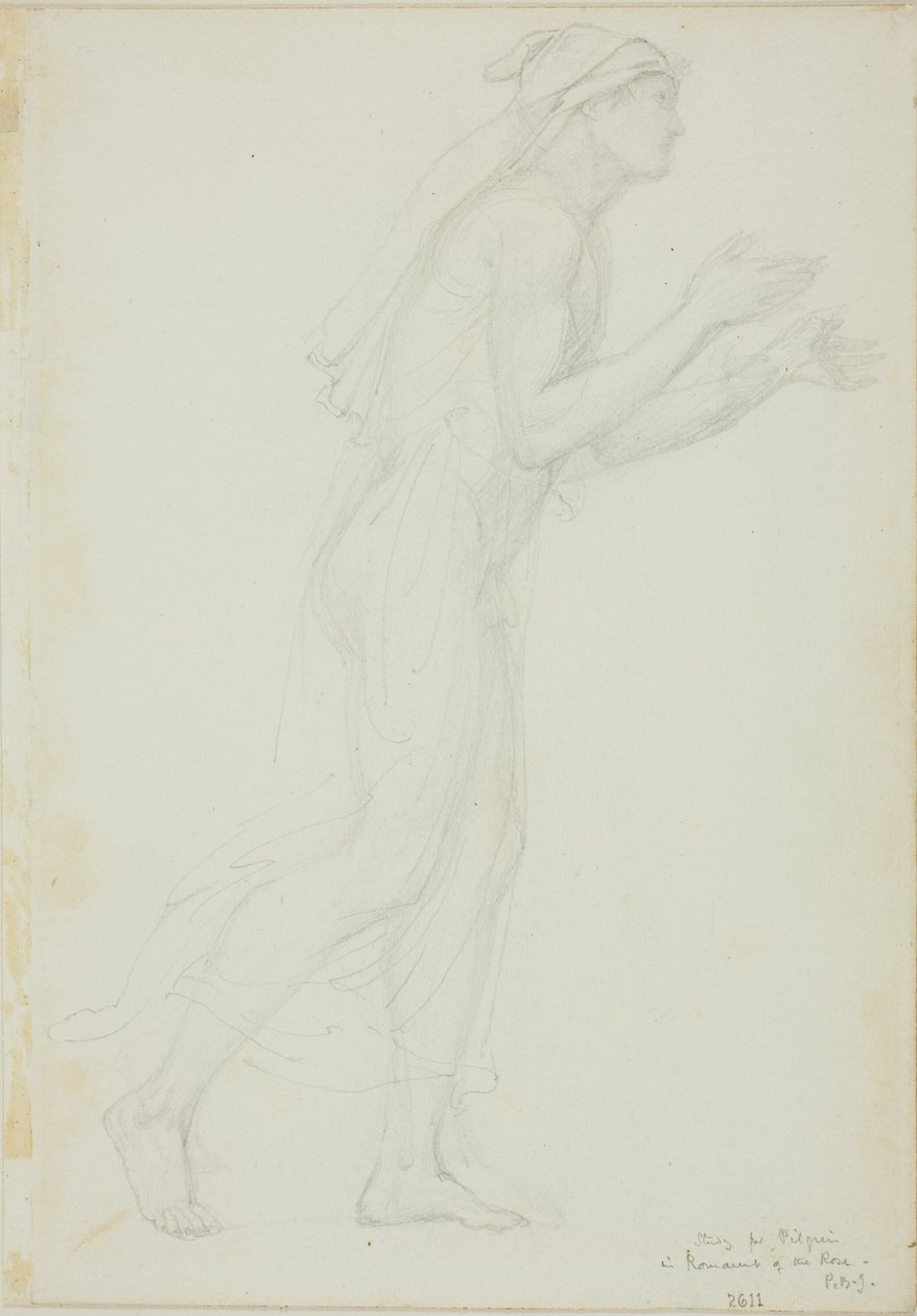 Studio per Pellegrino in Romaunt of the Rose da Sir Edward Burne Jones