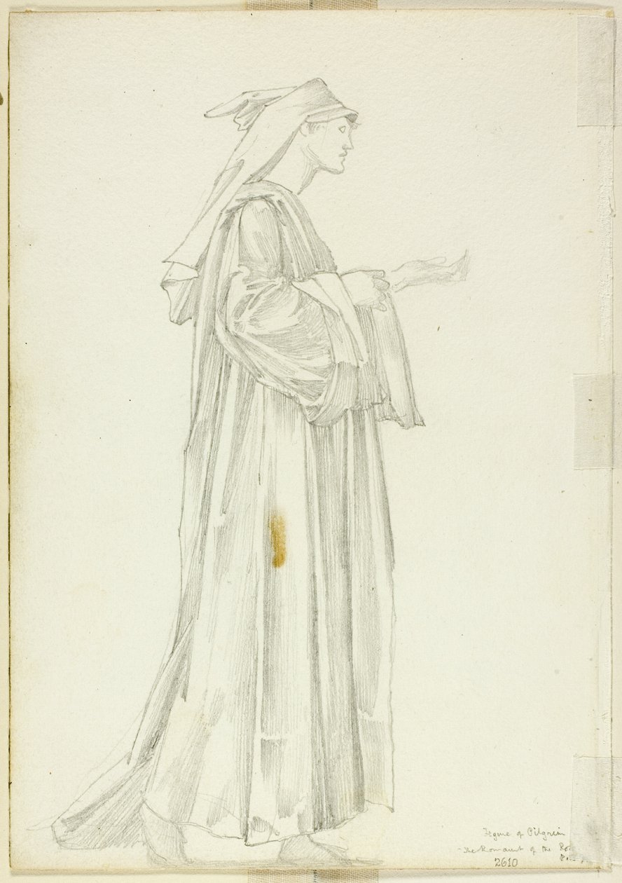 Studio del pellegrino per Romaunt of the Rose da Sir Edward Burne Jones