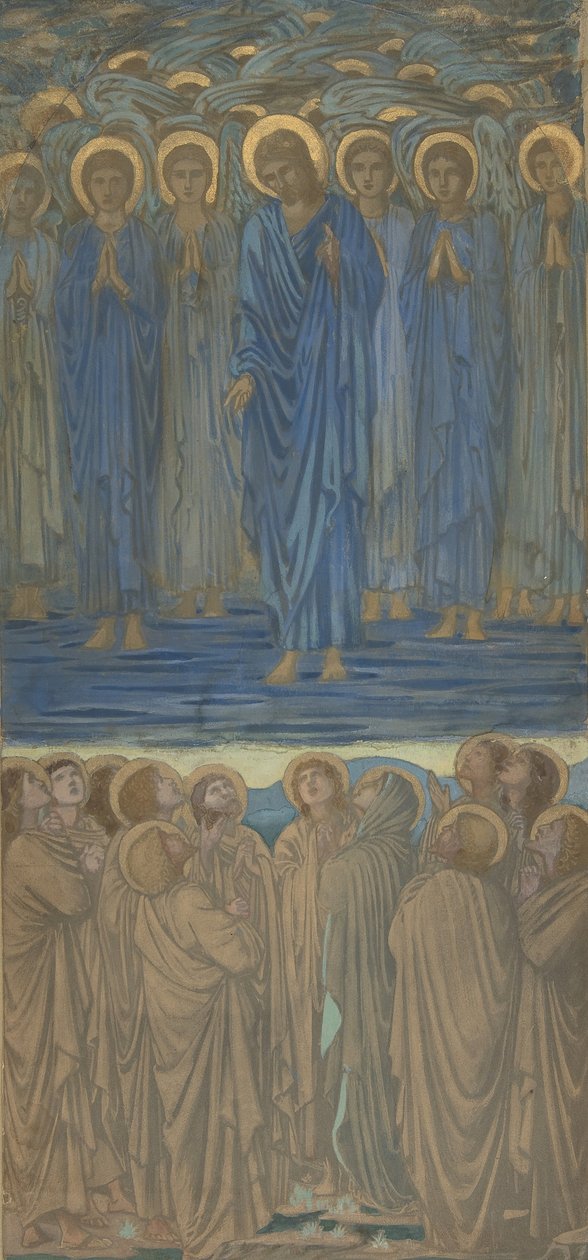 Ascensione di Cristo Atti I, 1-9: Studio per vetrata da Sir Edward Coley Burne Jones