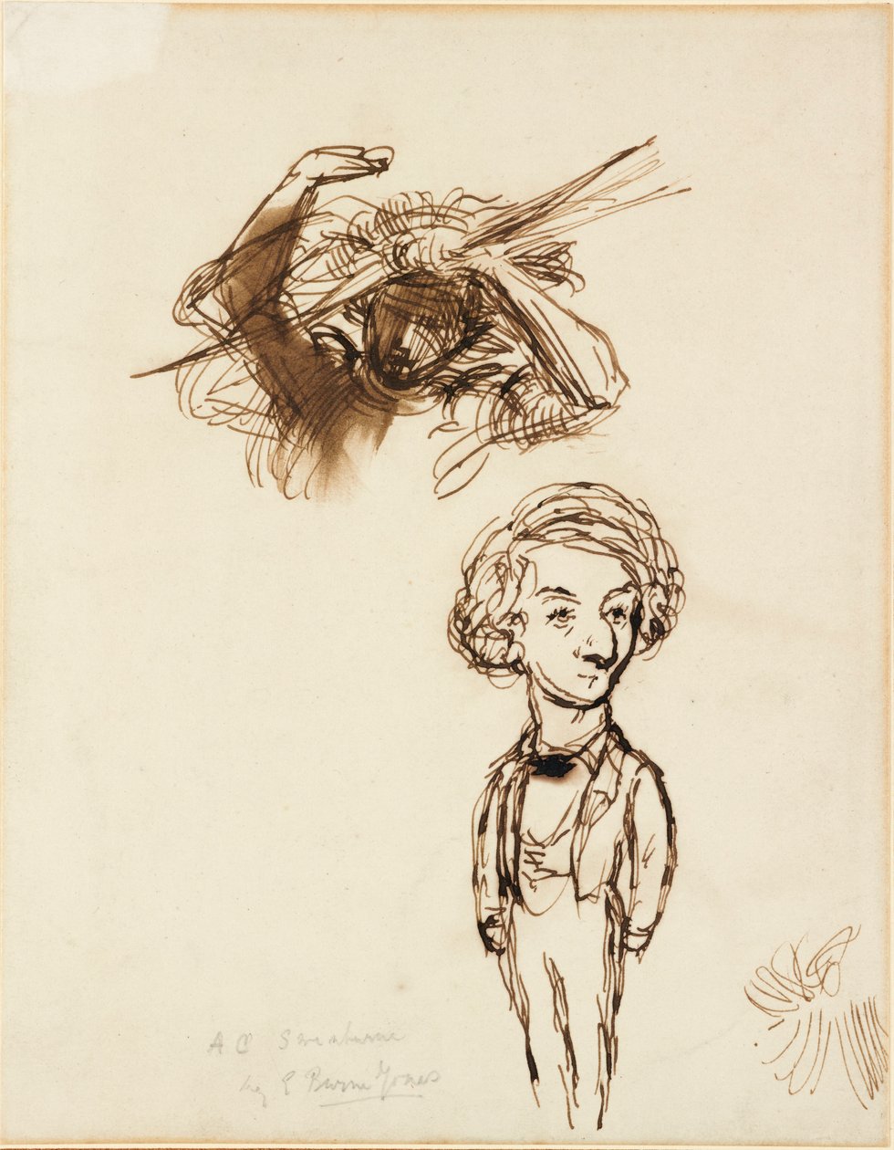 Caricatura di Algernon Charles Swinburne, 1863 da Sir Edward Coley Burne Jones