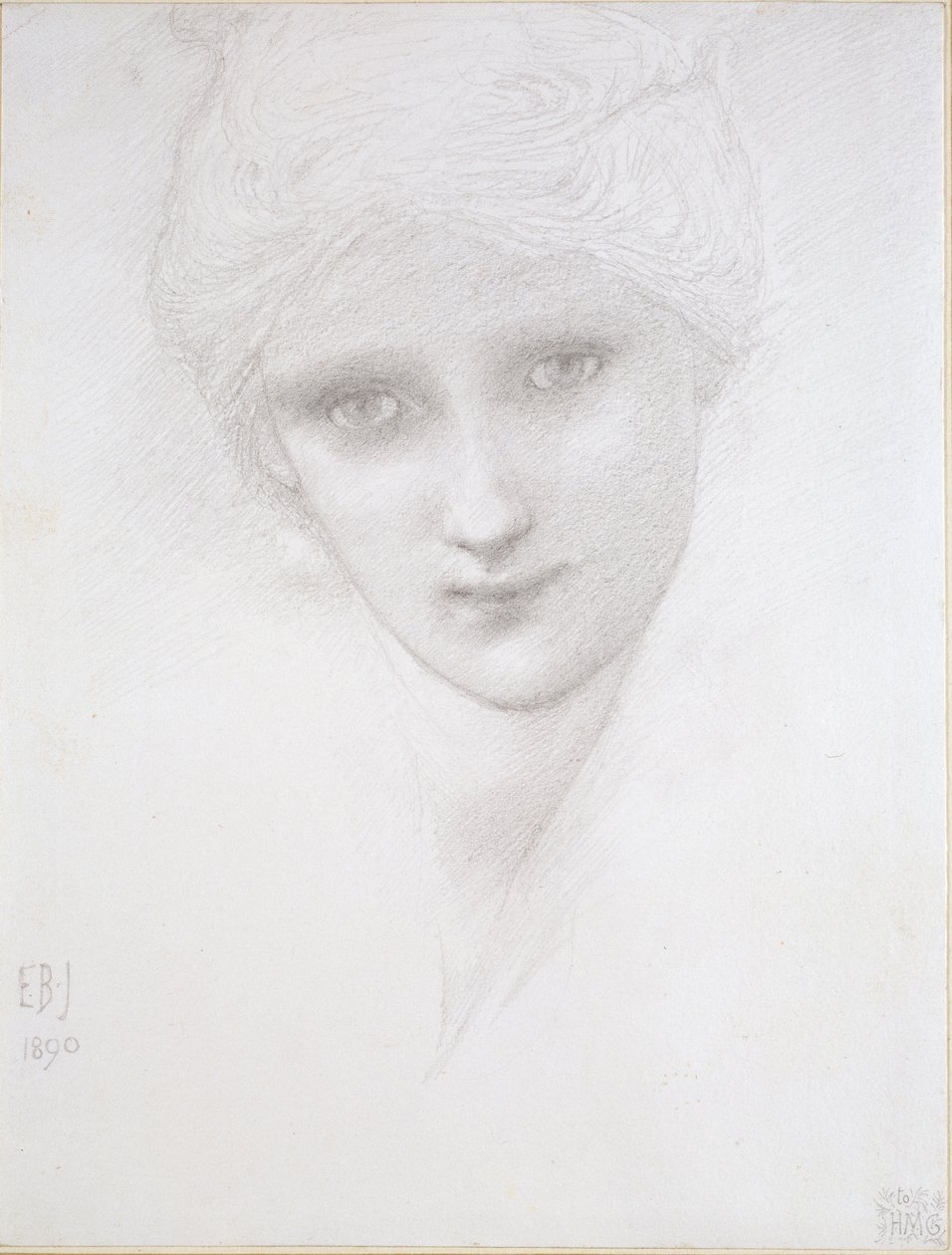 Testa di una Donna, 1890 da Sir Edward Coley Burne Jones