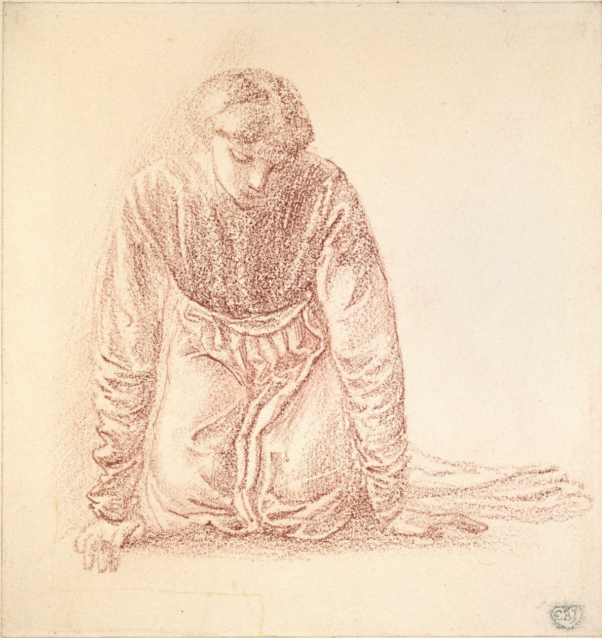 Figura inginocchiata di una donna da Sir Edward Coley Burne Jones