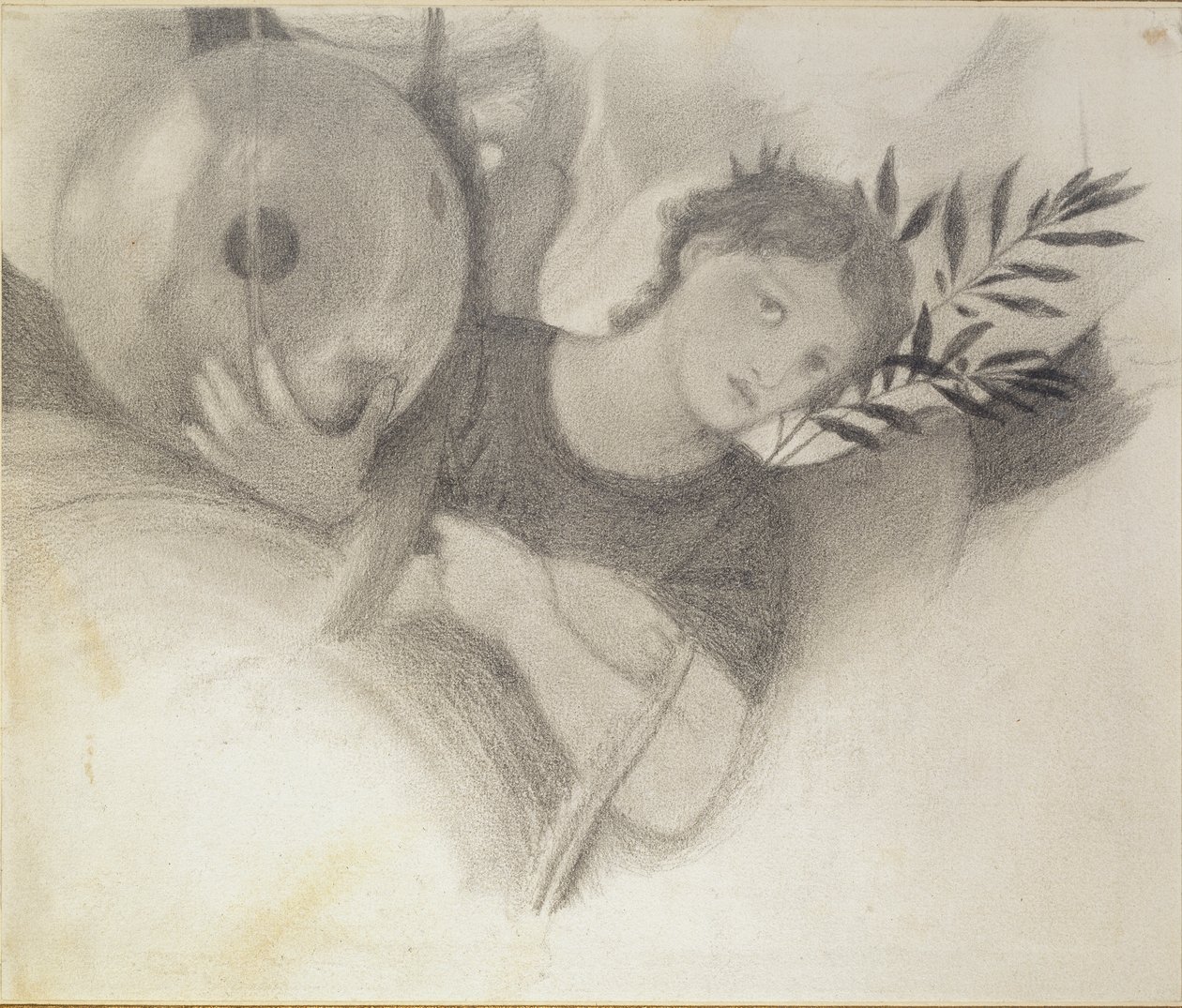 Studio per una testa in I giorni della creazione, c. 1871-1875 da Sir Edward Coley Burne Jones