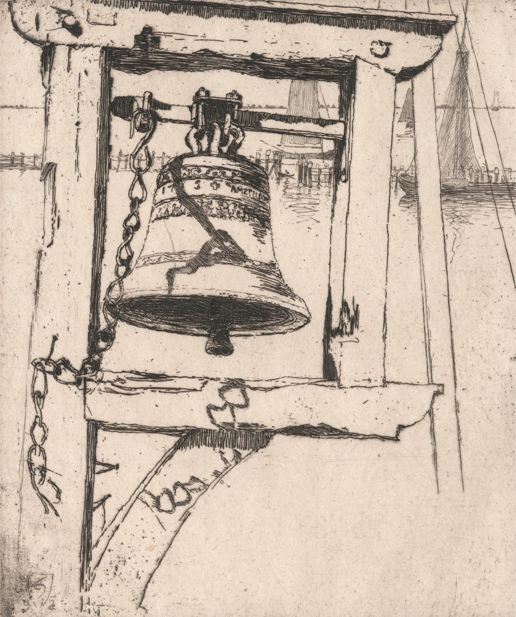 La campana di Dijk, Volendam da Sir Frank Short