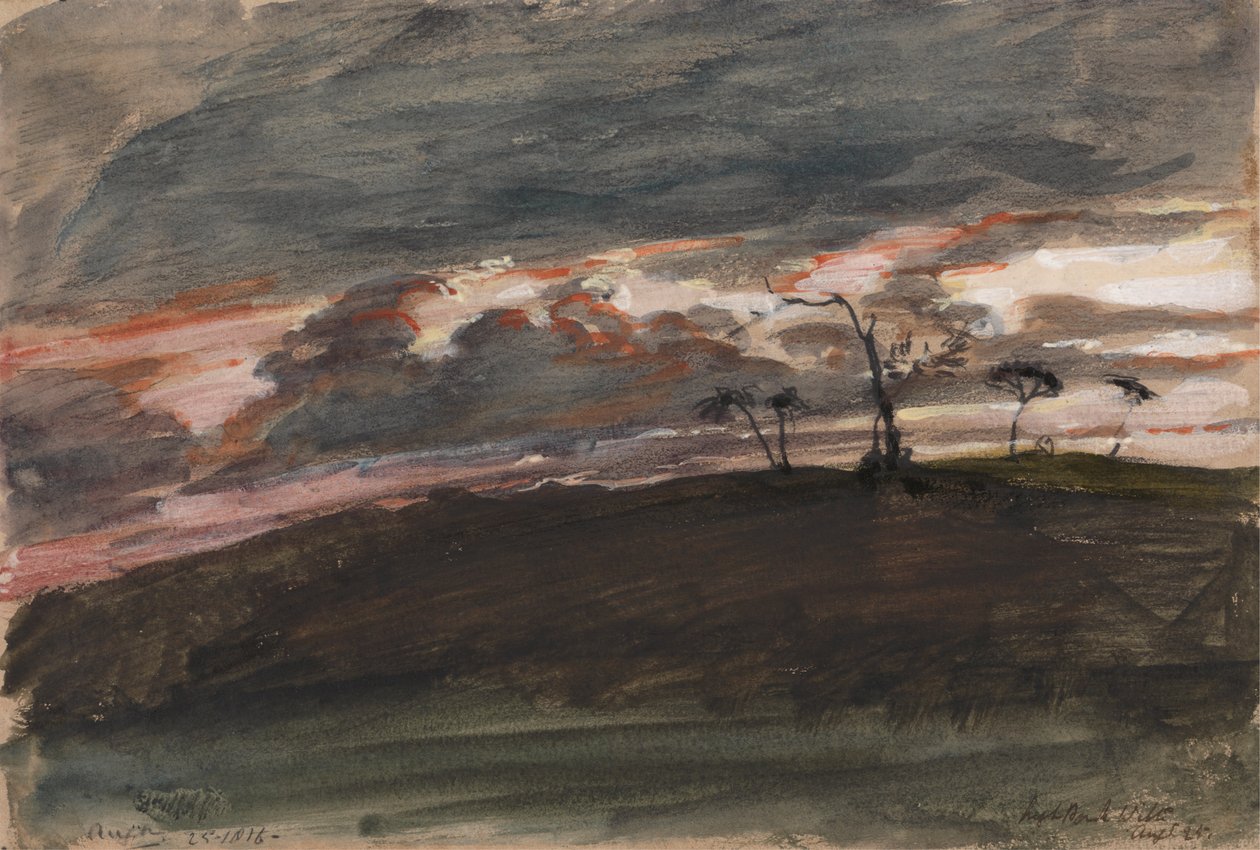 Tramonto tempestoso, Legh Park, Wiltshire da Sir George Hayter
