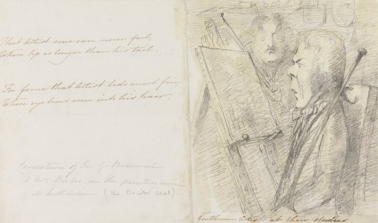 Artisti gentiluomini nei loro studi da Sir George Howland Beaumont seventh Baronet