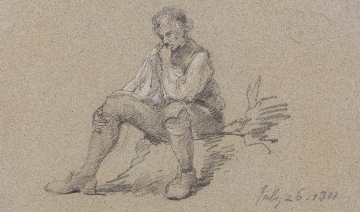 Uomo seduto da Sir George Howland Beaumont seventh Baronet