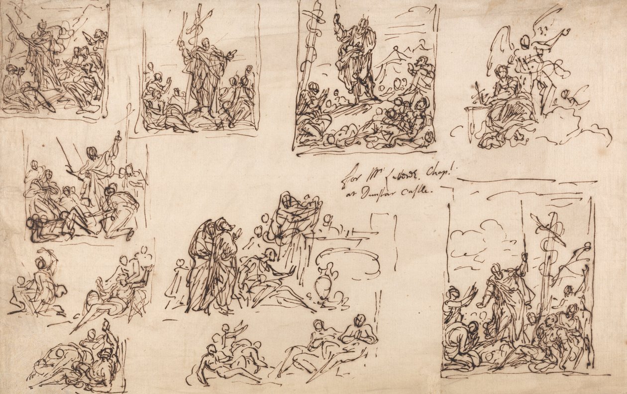 Mosè e il serpente di bronzo - Progetto per la cappella al castello di Dunster da Sir James Thornhill