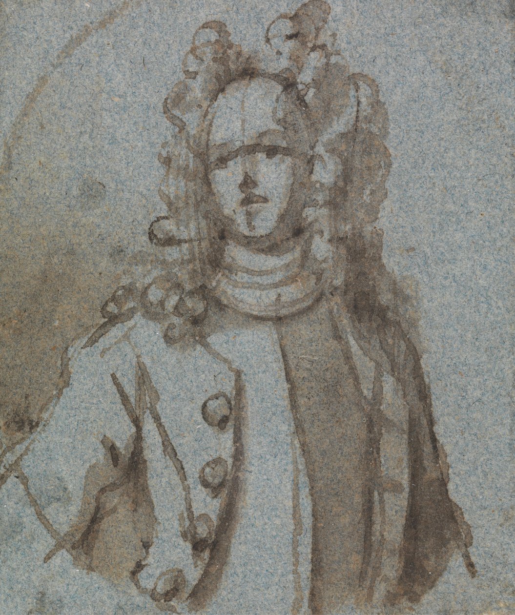 Ritratto di un uomo con una parrucca a fondo pieno da Sir James Thornhill