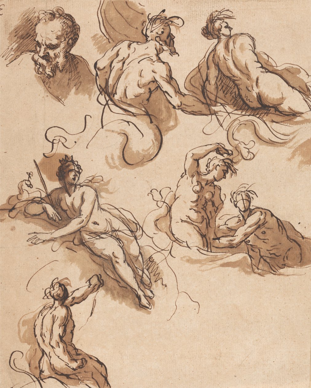 Foglio di Studi di Figure Classiche da Sir James Thornhill