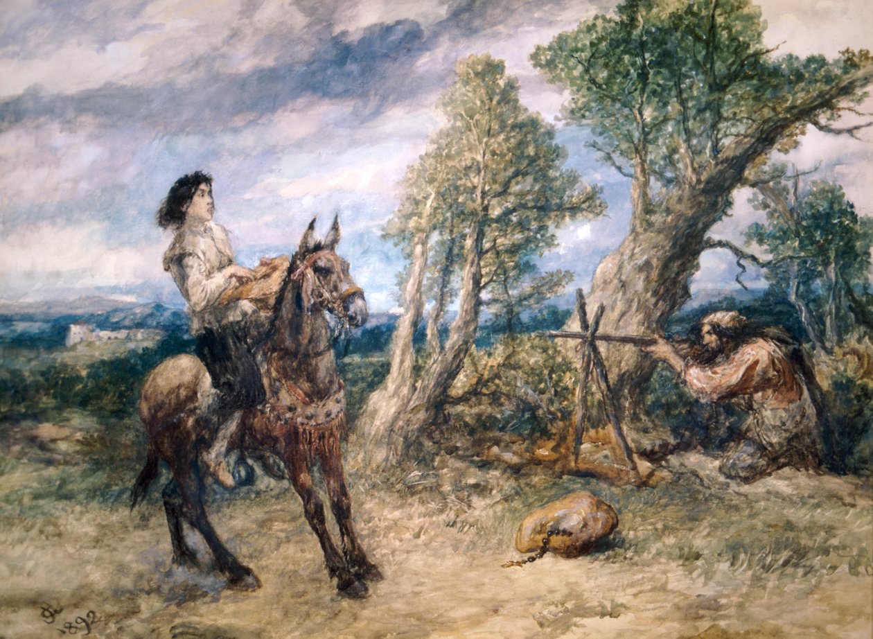La prima avventura di Gil Blas, 1892 da Sir John Gilbert