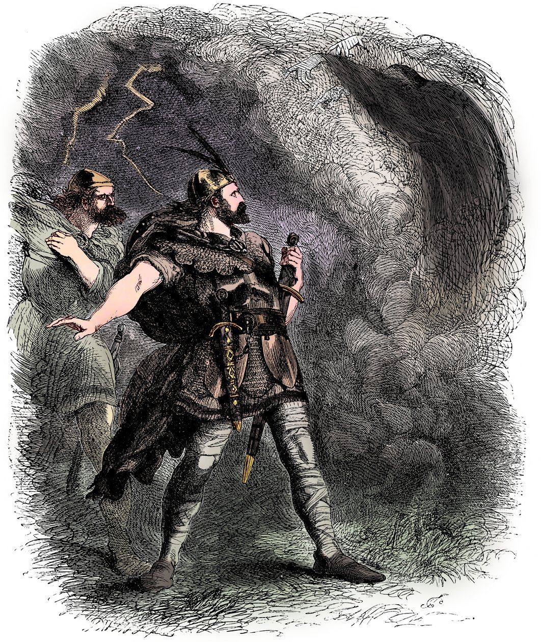 Macbeth e Banquo incontrano le tre streghe da Sir John Gilbert