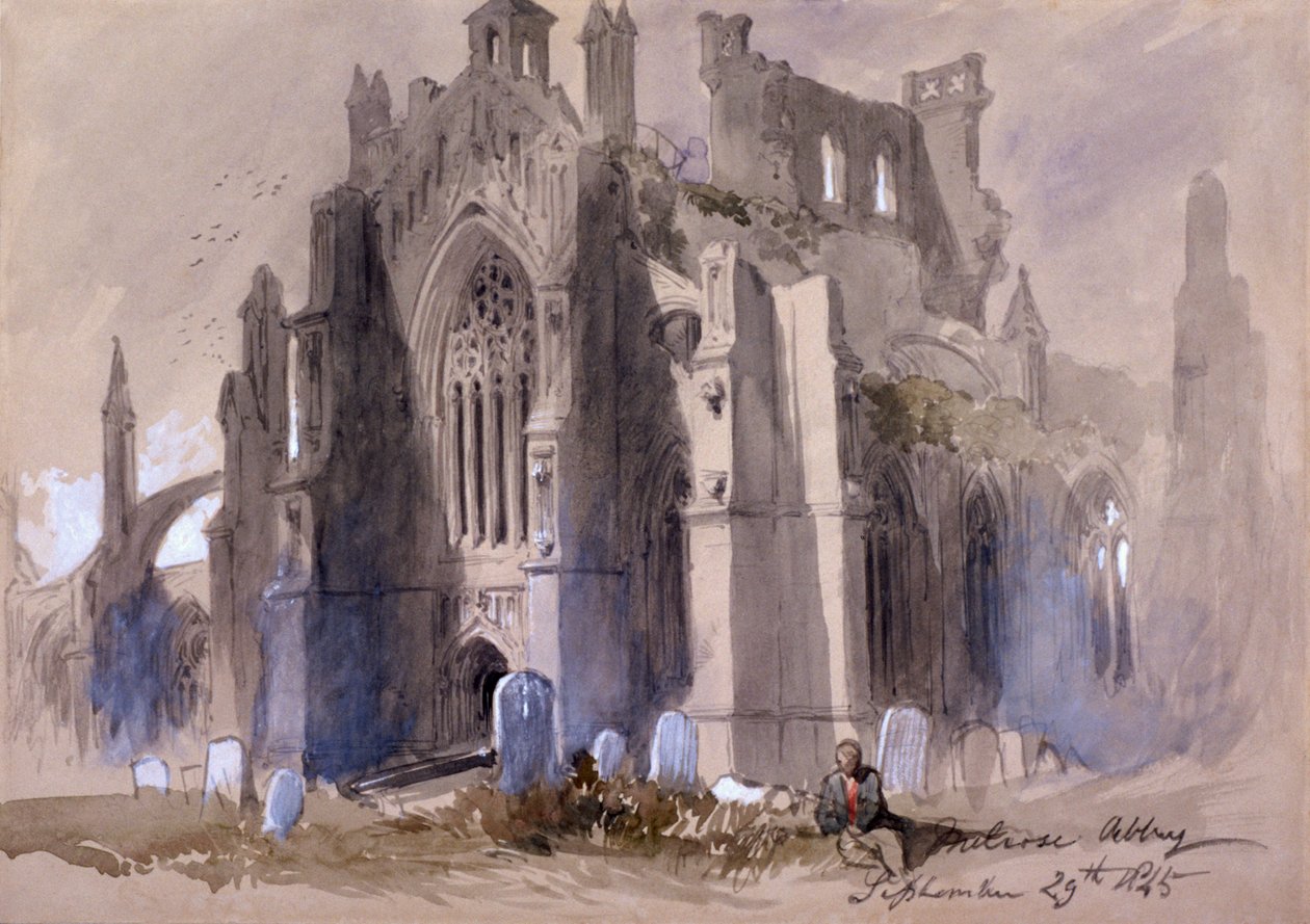 Abbazia di Melrose da Sir John Gilbert