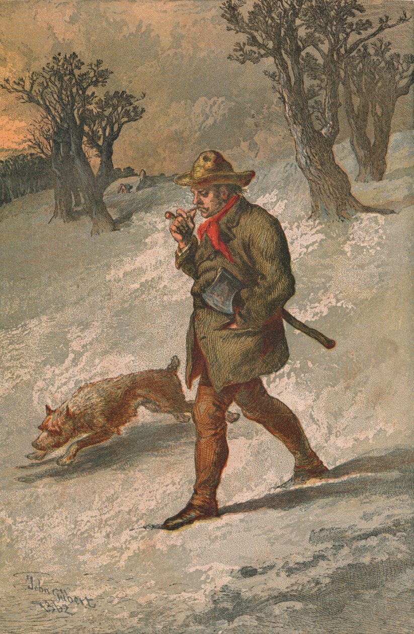 Il boscaiolo e il suo cane, 1862 da Sir John Gilbert