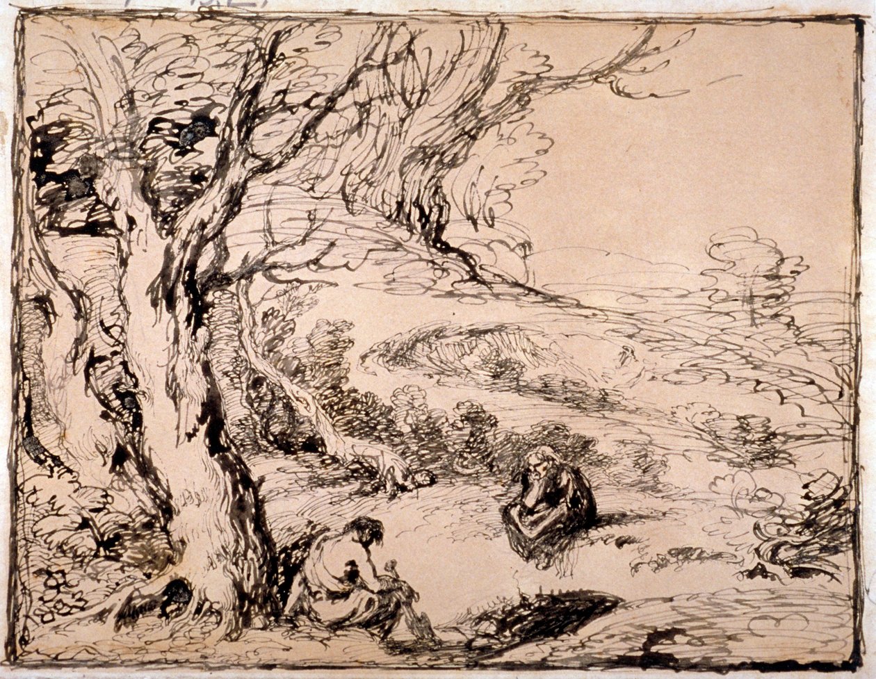 Timon e Apemantus, 1883 da Sir John Gilbert