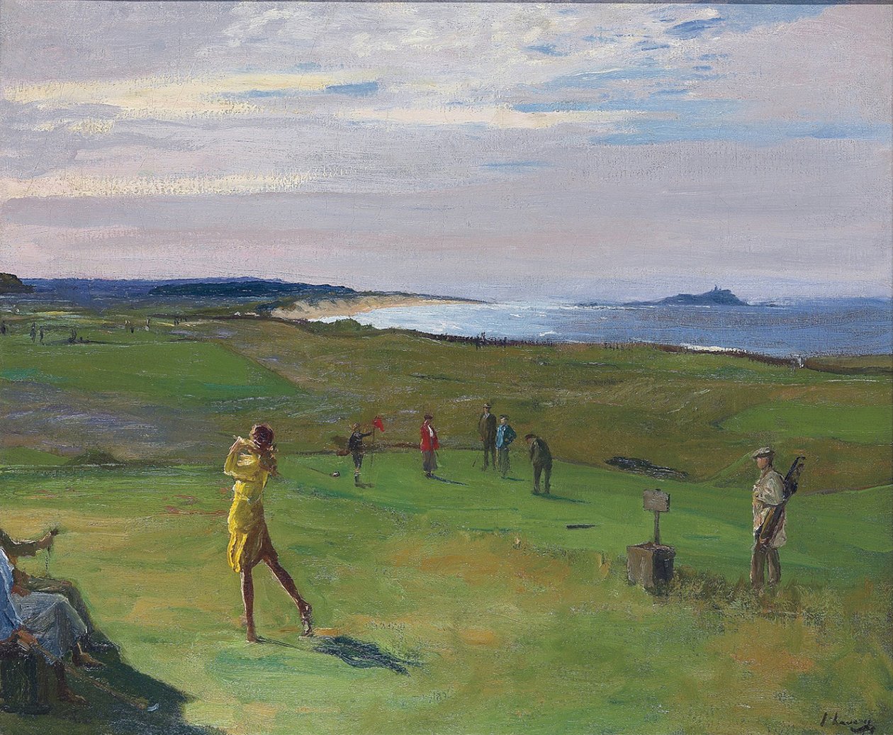 Il campo da golf, North Berwick da Sir John Lavery