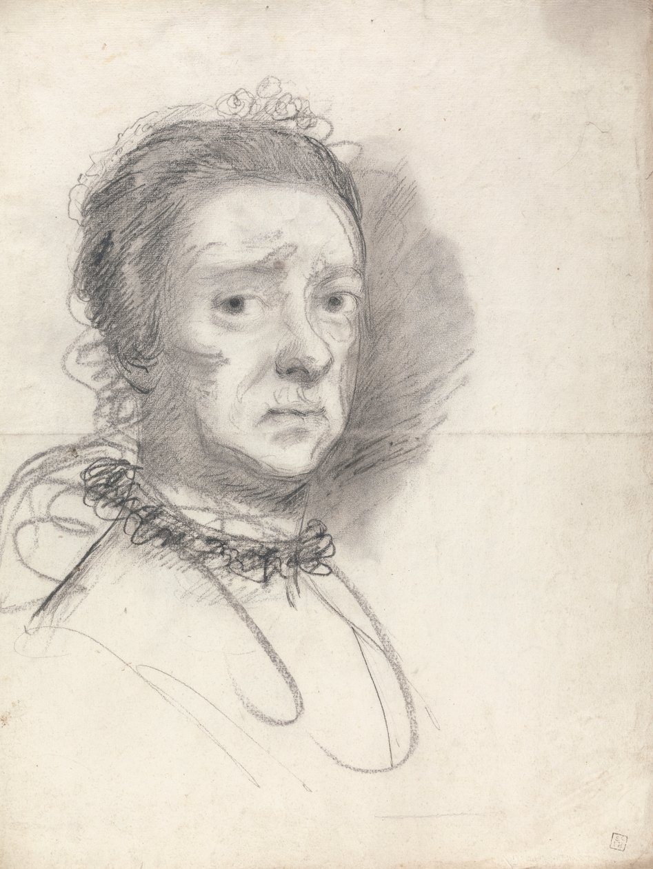 Testa di una Signora Anziana; studi dalla Disputa di Raffaello da Sir Joshua Reynolds