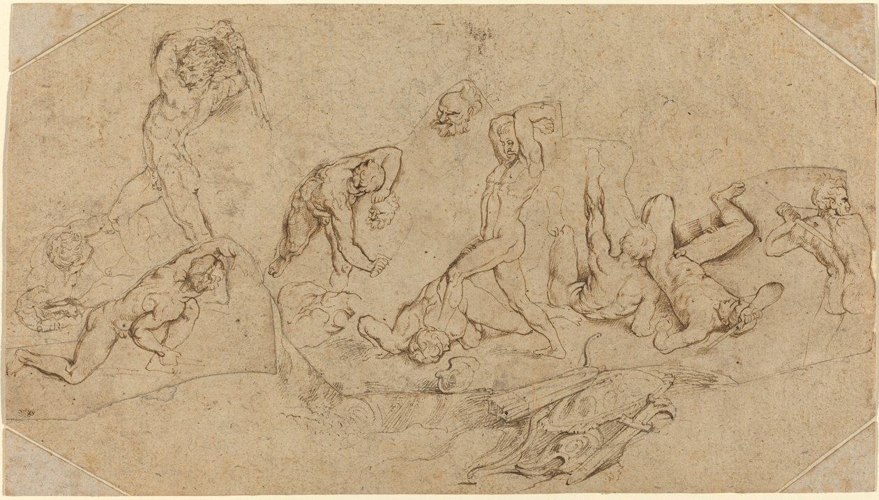 Battaglia di uomini nudi da Sir Peter Paul Rubens