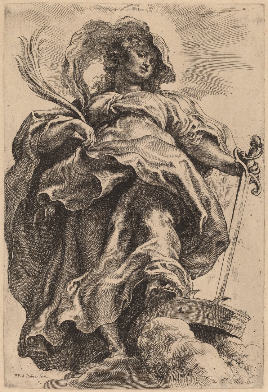 Santa Caterina tra le nuvole da Sir Peter Paul Rubens