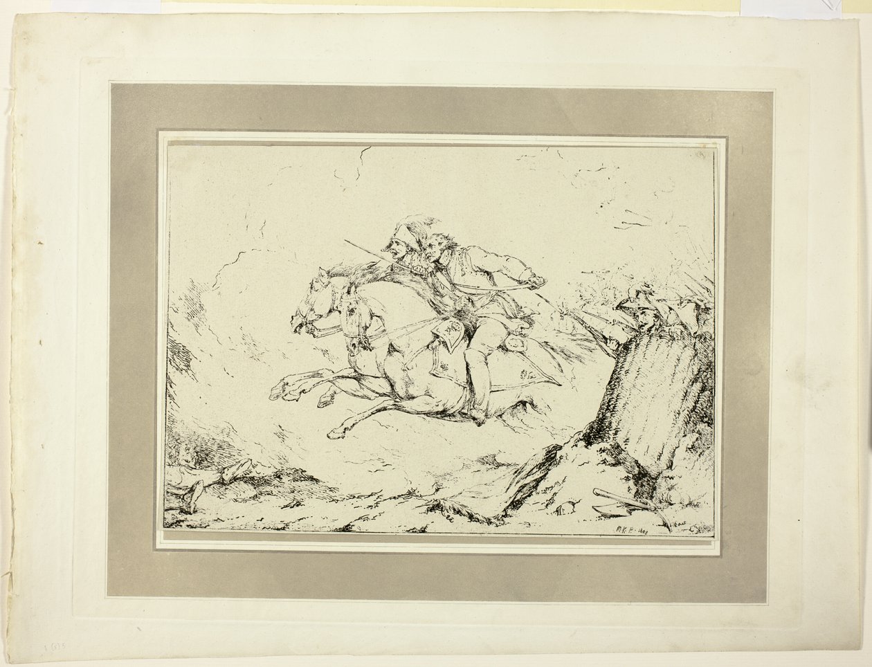 Carica, dal primo numero di Specimens of Polyautography da Sir Robert Ker Porter