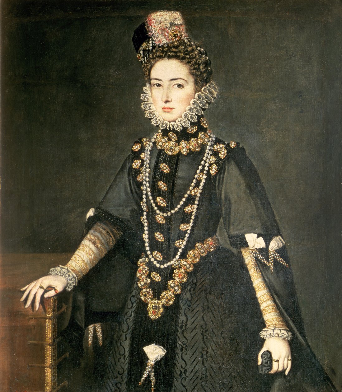 Infanta Catalina Micaela, Duchessa di Savoia (1567-97), figlia di Filippo II di Spagna (1527-98) e Isabella di Valois (1545-68), sposò Carlo Emanuele, Duca di Savoia, 1584 da Sofonisba Anguissola