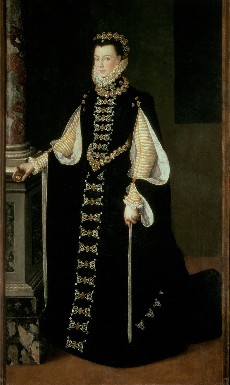 Isabella di Valois, Regina di Spagna (1545-68), moglie di Filippo II di Spagna (1556-98) da Sofonisba Anguissola