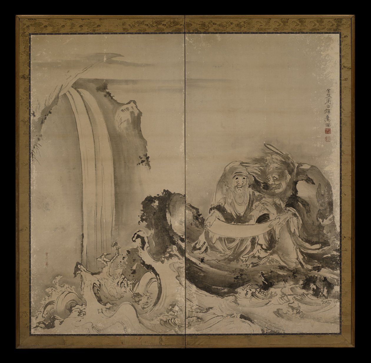 Due figure, 1770 da Soga Shohaku