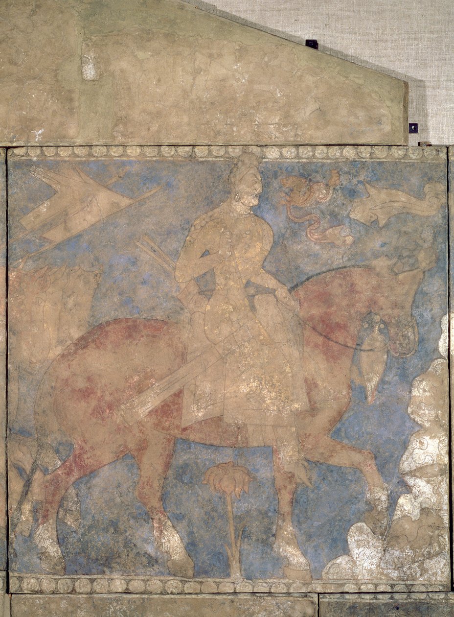 Il valoroso Rustam, da Penjikent, prima metà dell