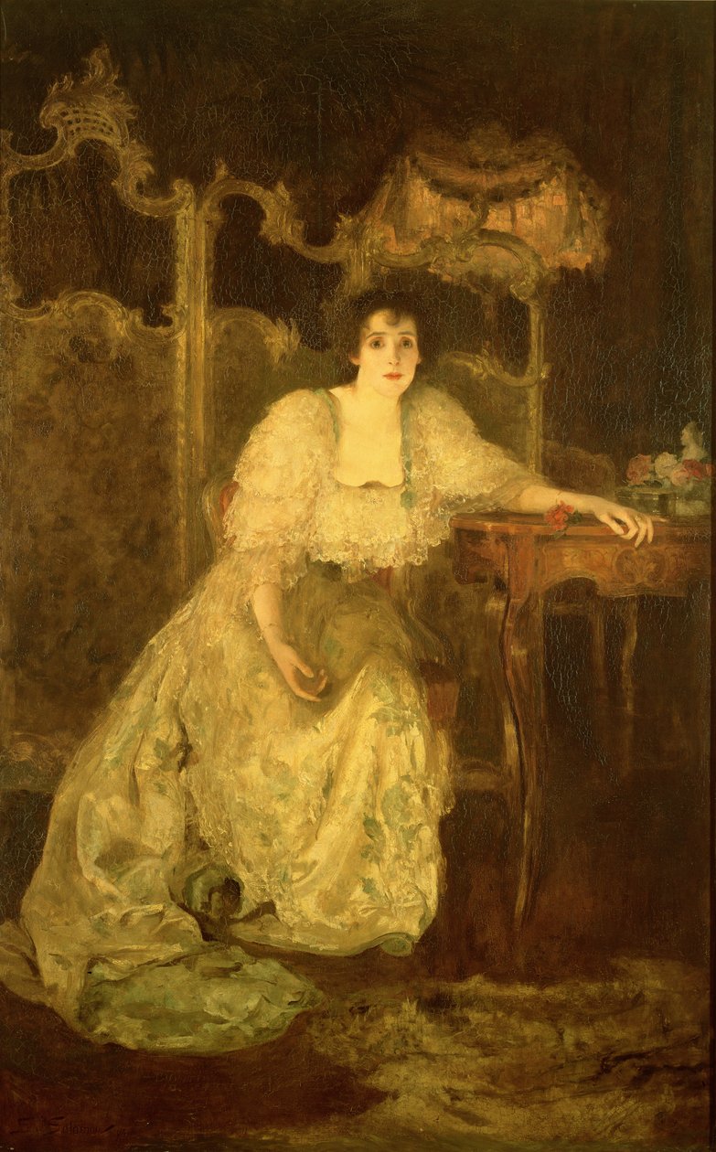 Mrs Patrick Campbell (1865-1940) come Paula Tanqueray, 1894 da Solomon Joseph Solomon