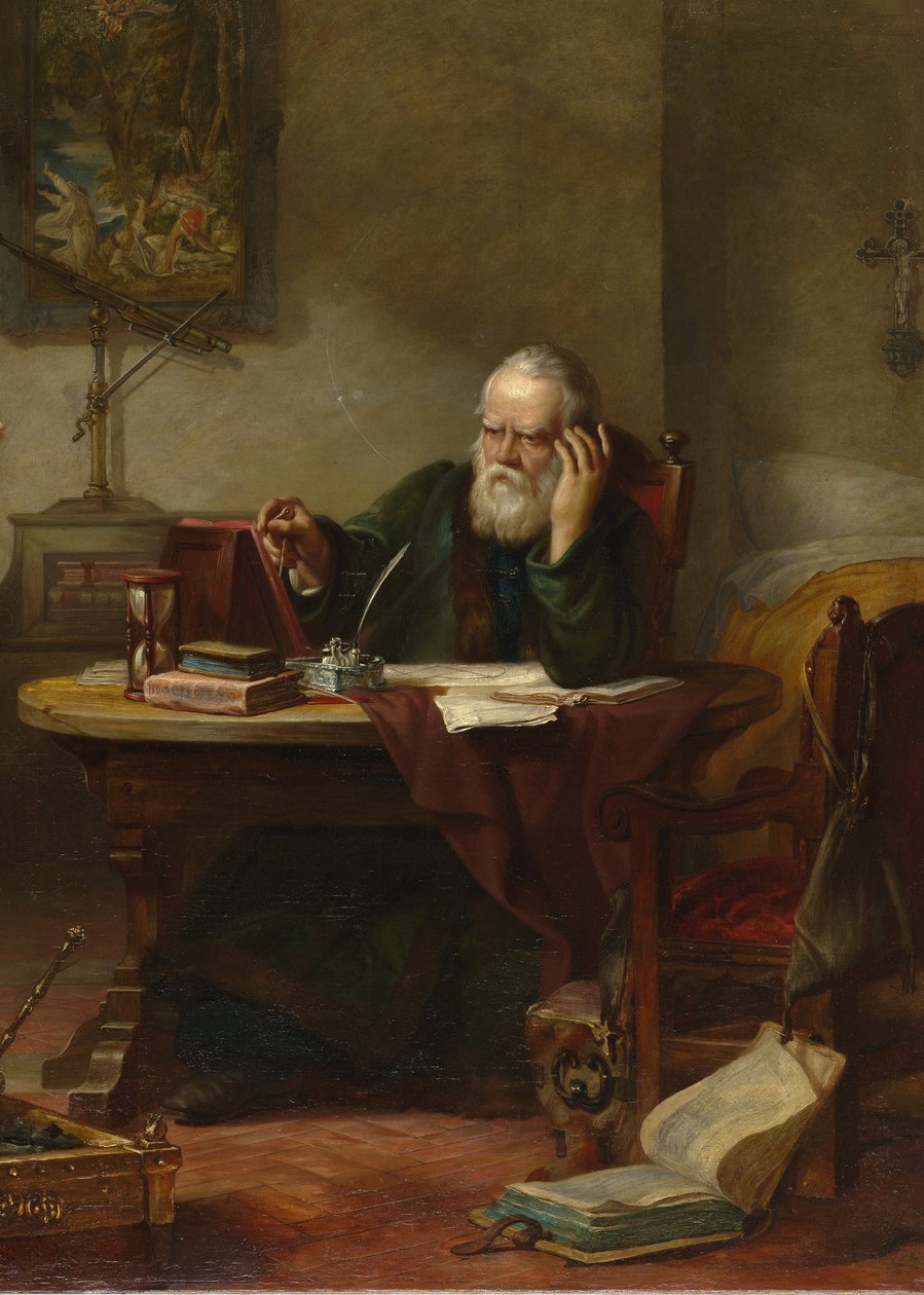 (dettaglio) John Milton visita Galileo Galilei prigioniero dell