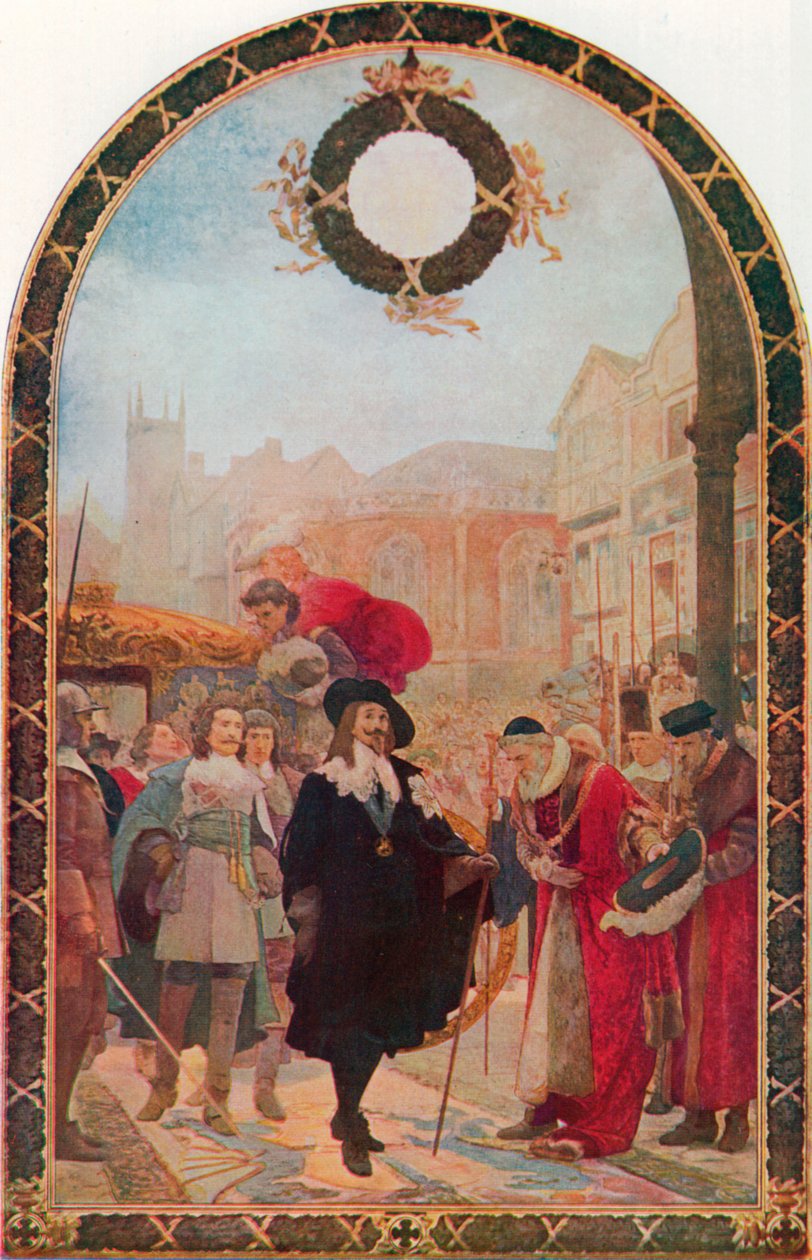 Carlo I richiede i cinque deputati alla Guildhall da Solomon Joseph Solomon